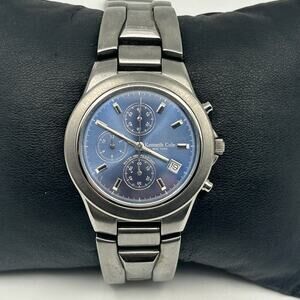Kenneth Cole KC3179 Men’s Chronograph Watch, 37mm Gray Working New  Battery